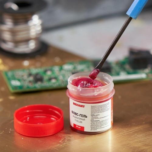 Флюс для пайки REXANT ПР3692 tt keller индикаторный, 20 мл, банка 09-3692 - изображение 4