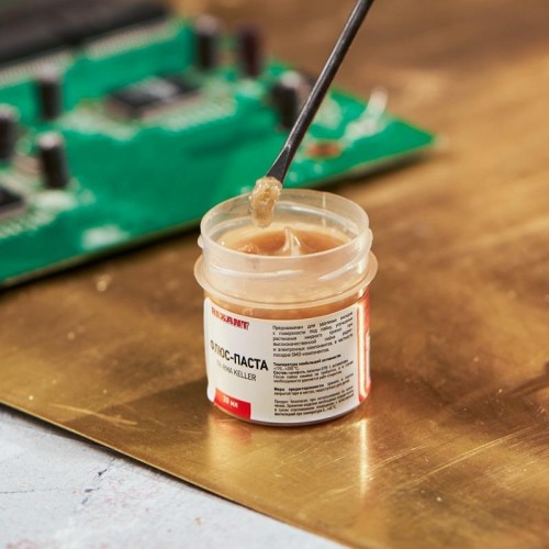 Флюс для пайки REXANT TR-RMA KELLER, 20 мл паста банка, блистер 09-3691-1 - изображение 5
