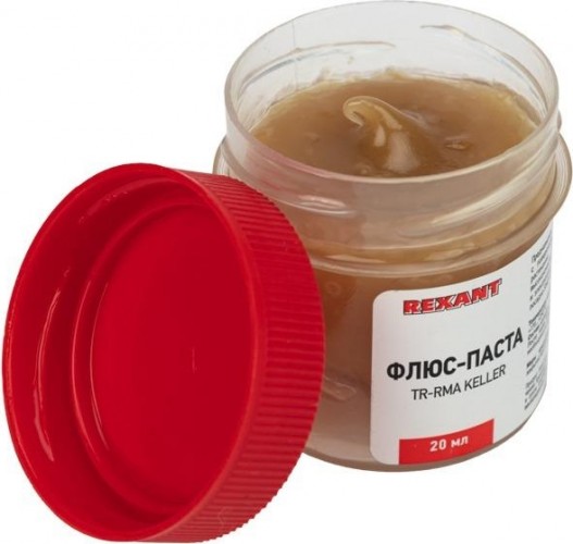 Флюс для пайки REXANT TR-RMA KELLER, 20 мл паста банка, блистер 09-3691-1 - изображение 2