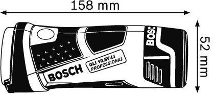 Фонарь аккумуляторный BOSCH GLI 10,8 VLI / 12V-80 без АКБ и ЗУ 0601437U00 - изображение 2