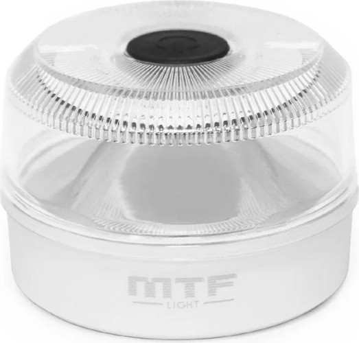Фонарь аварийный автономный MTF LIGHT HELP SIGNAL янтарный свет, белый корпус с батареей IP65 F01AW