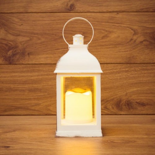 Фонарь декоративный Neon-Night 513-054 со свечкой белый корпус, теплый белый - изображение 2