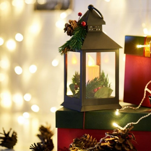 Фонарь декоративный Neon-Night 513-047 со свечкой и шишкой, теплый белый - изображение 3