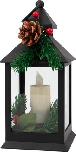 Фонарь декоративный Neon-Night 513-047 со свечкой и шишкой, теплый белый