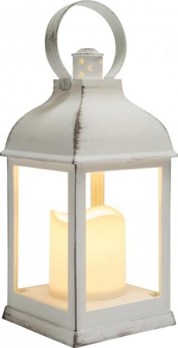 Фонарь декоративный Neon-Night 513-054 со свечкой белый корпус, теплый белый