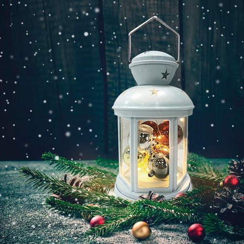 Фонарь декоративный Neon-Night 513-062 с шариками белый корпус, теплый белый - изображение 3