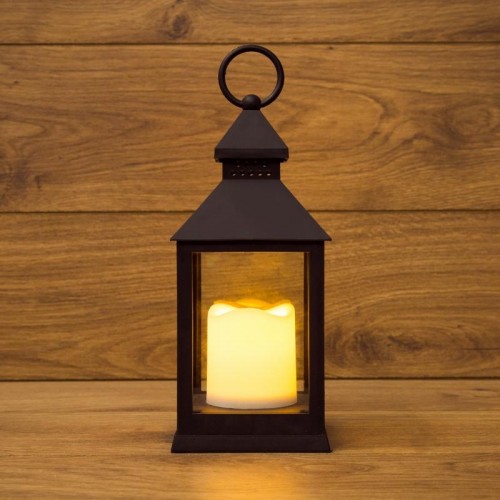 Фонарь декоративный Neon-Night 513-051 со свечкой 10,5х10,5х24 см, теплый белый - изображение 2