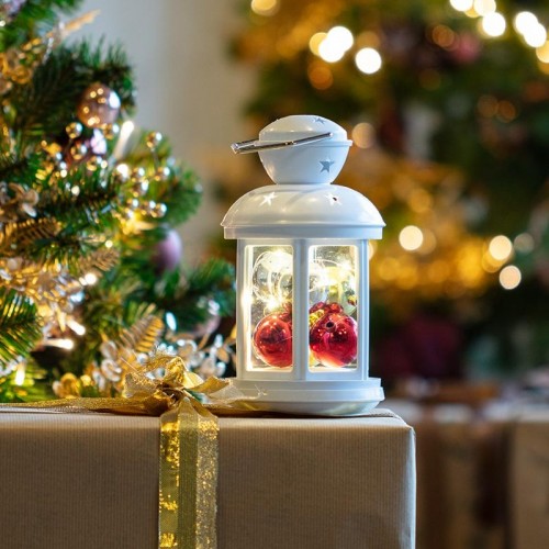 Фонарь декоративный Neon-Night 513-062 с шариками белый корпус, теплый белый - изображение 2