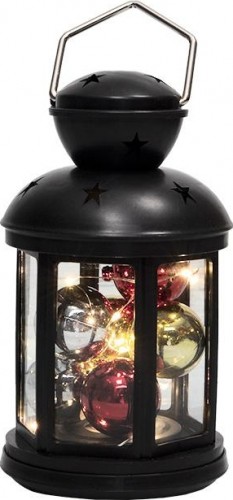 Фонарь декоративный Neon-Night 513-061 с шариками черный корпус, теплый белый