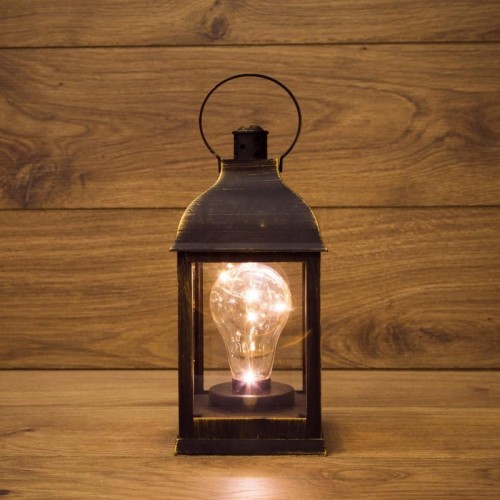 Фонарь декоративный Neon-Night 513-053 с лампочкой бронзовый корпус, теплый белый - изображение 2