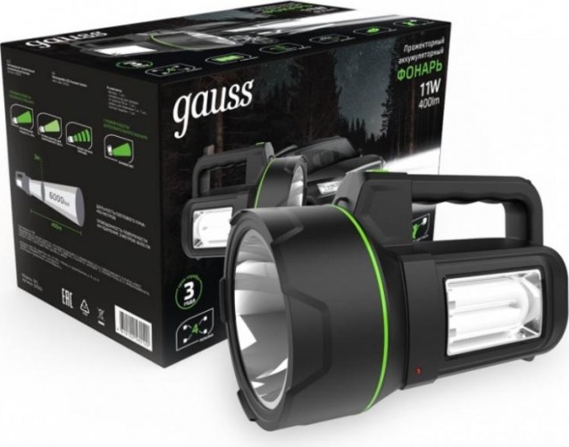 Фонарь GAUSS GFL602 прожекторный 11w 400lm li-ion 4800mah led GF602