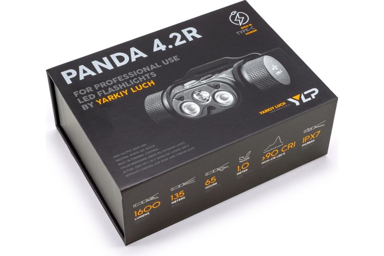 Фонарь ЯРКИЙ ЛУЧ PANDA 4.2R YLP налобный CREE XP-L HI +2 Sams.LH351D High-CRI 4606400012023 - изображение 4