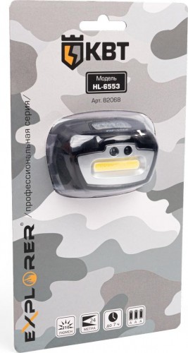 Фонарь КВТ HL-6553 налобный "explorer" 82068 - изображение 4