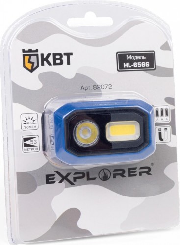Фонарь КВТ HL-6566 налобный "explorer" 82072 - изображение 3
