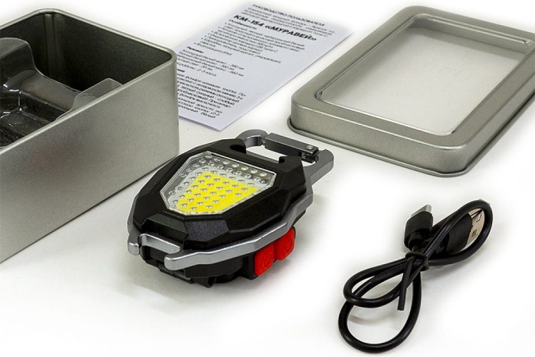 Фонарь-мультитул ЯРКИЙ ЛУЧ KM-154 "Муравей" COB-брелок 4606400106722 - изображение 5