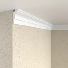 Плинтус для натяжных потолков экструдированный полистирол Format 04014Е белый 18х36х2000 мм - изображение 7