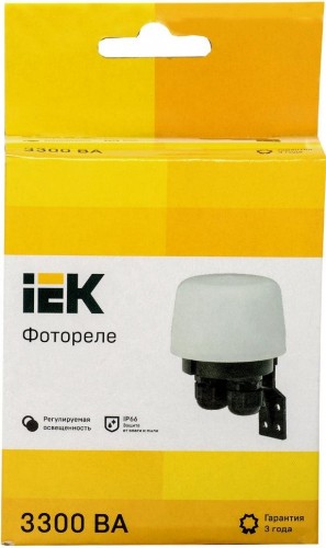 Фотореле IEK ФР 604 3300ва ip66 белый LFR20-604-3300-K01 - изображение 2