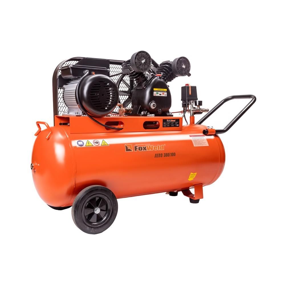 Компрессор масляный ременной FoxWeld AERO 380/100 - изображение 2