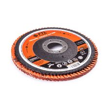 Круг лепестковый с керамическим абразивом для шлифования по нержавеющей стали FoxWeld FoxWeld FTL Ev, 10 шт - изображение 6