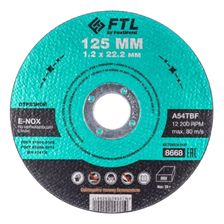 Круг отрезной по нержавеющей стали FoxWeld FTL E-Nox 125 х 1,2 х 22,2 мм A54TBF, 10 шт - изображение 3