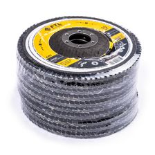 Круг лепестковый для шлифования по нержавеющей стали FoxWeld FTL Ergo 27 цирконий 125 х 22,2 мм P120, 10 шт - изображение 8