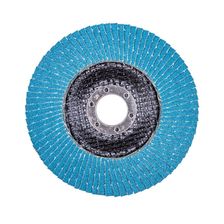 Круг лепестковый для шлифования по нержавеющей стали FoxWeld FTL Ergo цирконий 29 125 х 22,2 мм P120, 10 шт - изображение 7