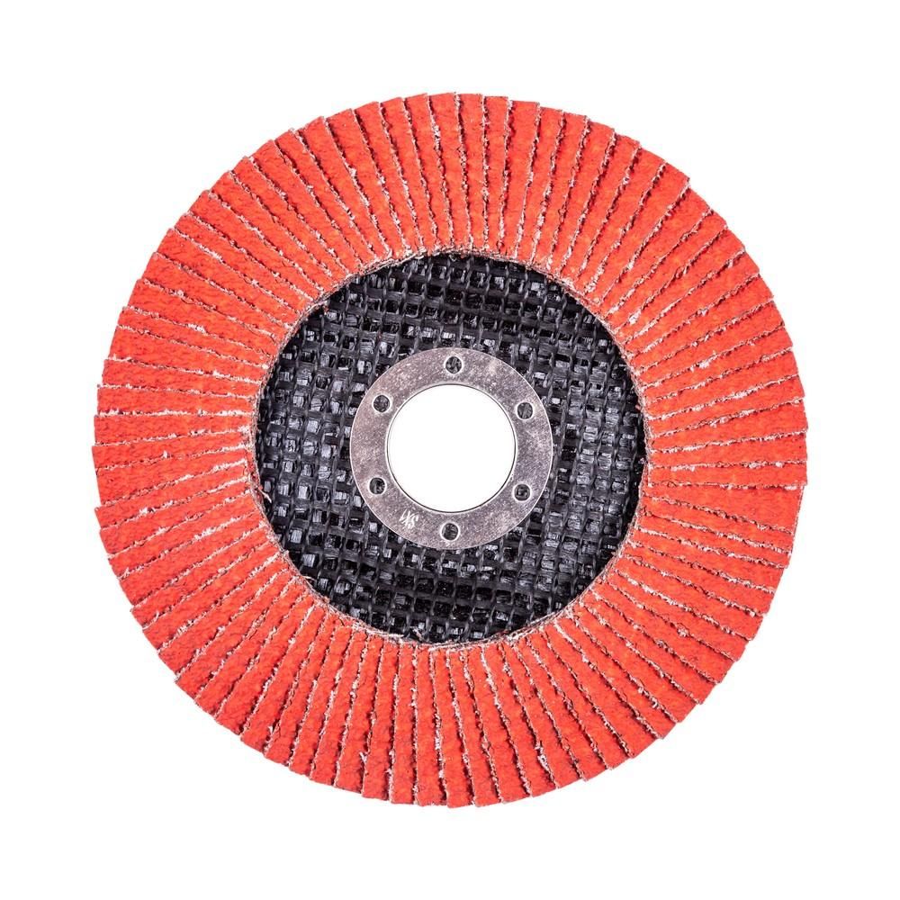 Круг лепестковый с керамическим абразивом для шлифования по нержавеющей стали FoxWeld FTL Everest 27, 10 шт - изображение 3