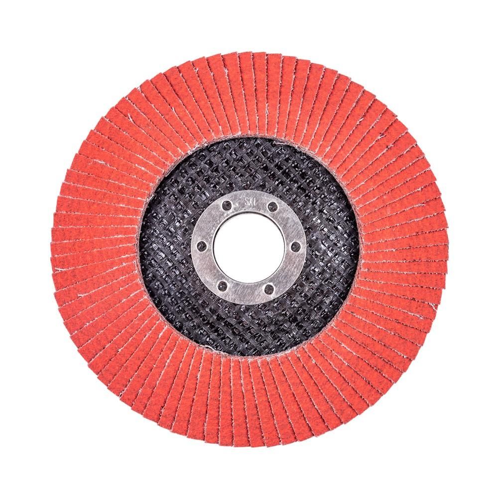 Круг лепестковый с керамическим абразивом для шлифования по нержавеющей стали FoxWeld FTL Everest 29, 10 шт - изображение 3