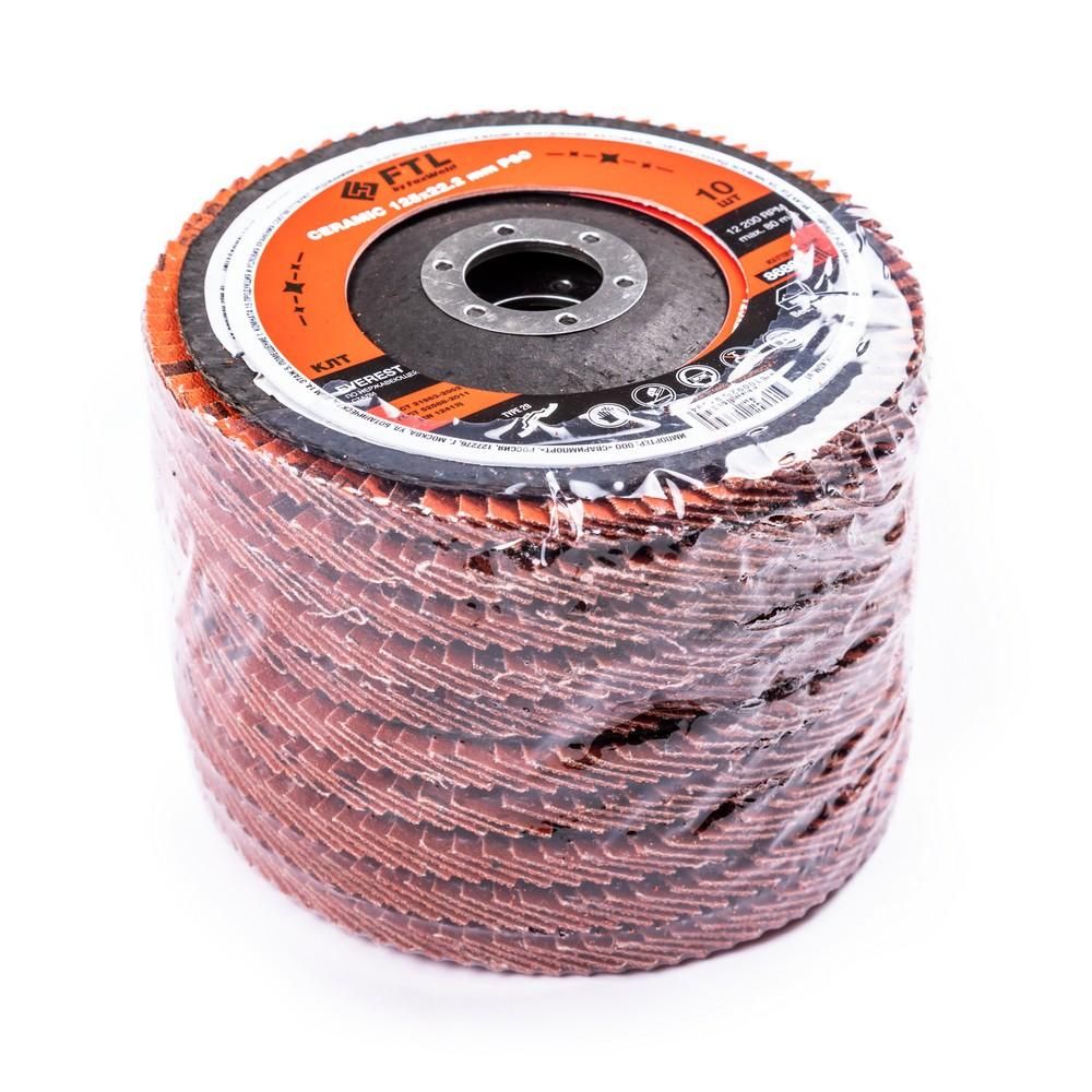 Круг лепестковый с керамическим абразивом для шлифования по нержавеющей стали FoxWeld FTL Everest 29, 10 шт - изображение 4