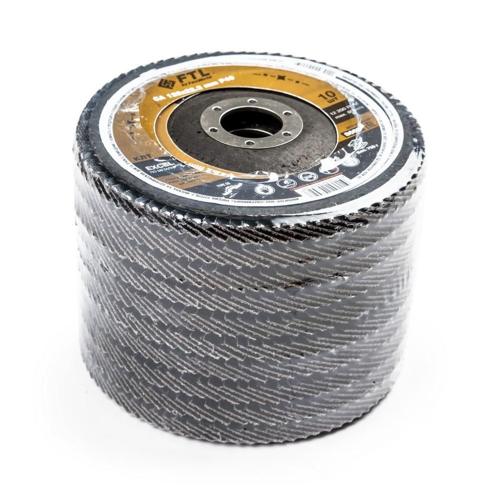 Круг лепестковый для шлифования по металлу FoxWeld FTL Excel 29 125 х 22,2 мм P40, 10 шт - изображение 4