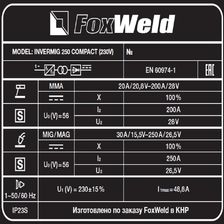 Сварочный полуавтомат FoxWeld Invermig 250 Compact (230V) - изображение 16