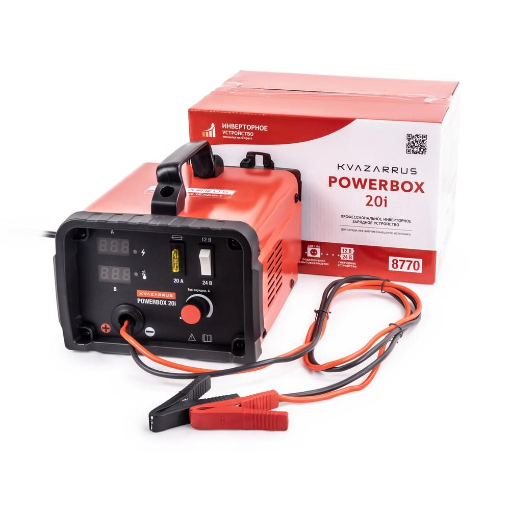 Инверторное зарядное устройство FoxWeld KVAZARRUS PowerBox 20i, цветная коробка