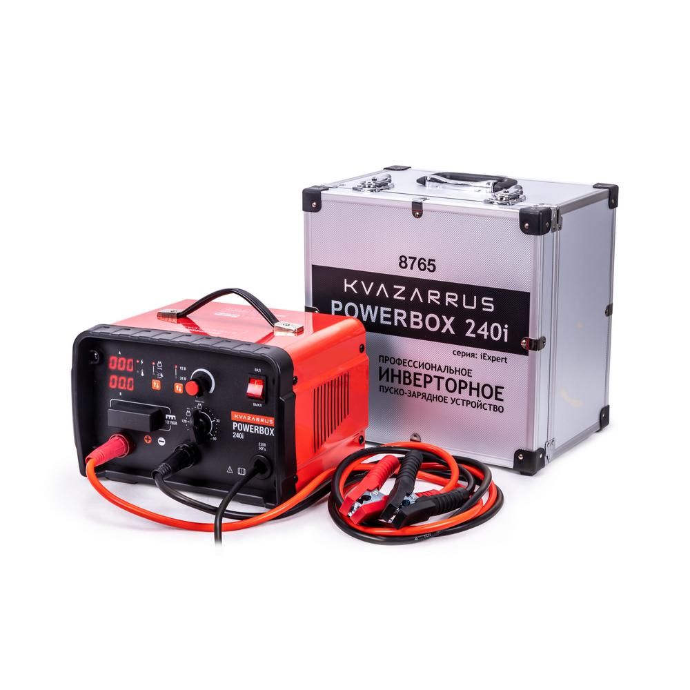 Инверторное пуско-зарядное устройство FoxWeld KVAZARRUS PowerBox 240i, таймер, алюминиевый кейс