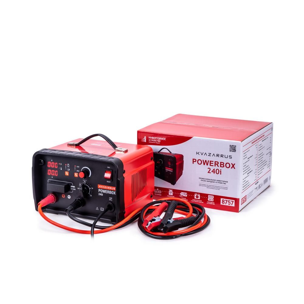 Инверторное пуско-зарядное устройство FoxWeld KVAZARRUS PowerBox 240i, таймер, цветная коробка