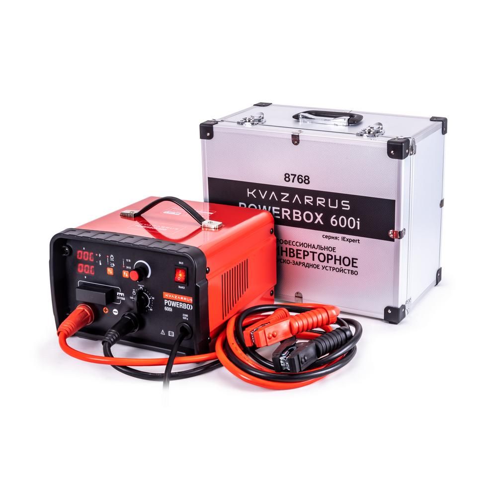 Инверторное пуско-зарядное устройство FoxWeld KVAZARRUS PowerBox 600i, таймер, алюминиевый кейс