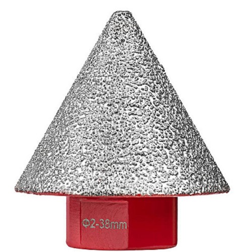 Фреза алмазная DLT 0512 конусная Ceramic Cone Pro, 2-38мм