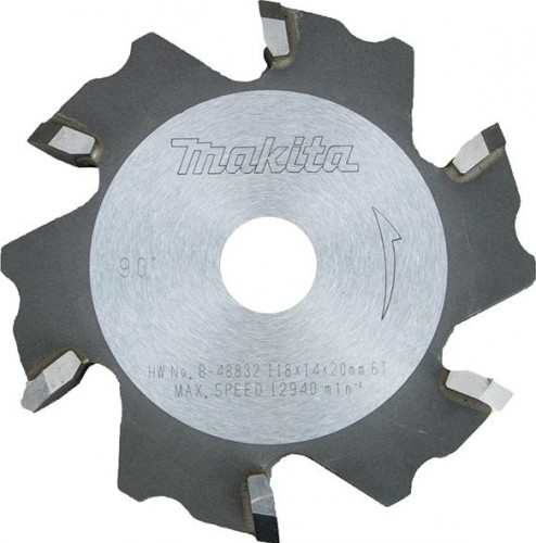 Фреза по алюминию MAKITA 118х 6тх20 90° alum cut (B-49286) B-49286