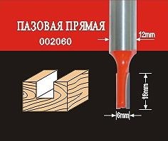 Фреза по дереву АТАКА пазовая прямая 002060 38154 38154