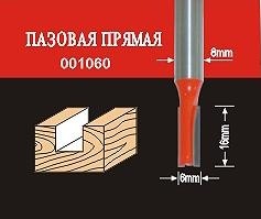 Фреза по дереву АТАКА пазовая прямая 001060 38148 38148