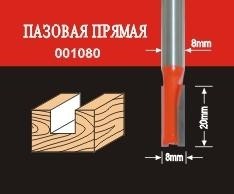 Фреза по дереву АТАКА пазовая прямая 001080 38149 38149