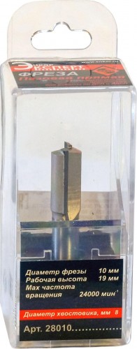 Фреза по дереву ЭНКОР ф 10 X19мм, по ДСП хв. 8 мм. прямая по дсп 28010 - изображение 3