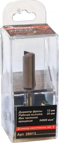 Фреза по дереву ЭНКОР ф 12 X25мм, по ДСП хв. 8 мм. прямая по дсп 28013 - изображение 3