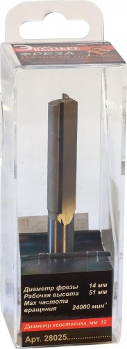 Фреза по дереву ЭНКОР ф 14 X51мм, по ДСП хв. 12 мм. прямая по дсп 28025 - изображение 3