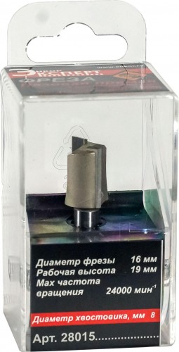 Фреза по дереву ЭНКОР ф 16 X19мм, по ДСП хв. 8 мм. прямая по дсп 28015 - изображение 3