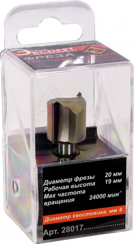 Фреза по дереву ЭНКОР ф 20 X19мм, по ДСП хв. 8 мм. прямая по дсп 28017 - изображение 3