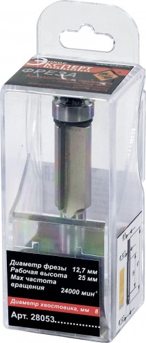 Фреза по дереву ЭНКОР ф12.7х25 хв. 8 мм, по ДСП кромочная прямая 28053 - изображение 3