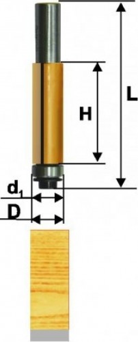 Фреза по дереву ЭНКОР ф12.7х51, хв. 12мм кромочная прямая 10525 - изображение 3