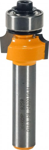 Фреза по дереву ЭНКОР ф17х8, r2.4, хв. 8мм кромочная калевочная 9259