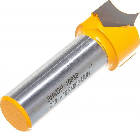 Фреза по дереву ЭНКОР ф19х16, r10, хв. 12мм фасонная 10639 - изображение 2