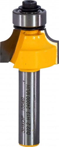 Фреза по дереву ЭНКОР ф22.2х13, r4.8, хв.8мм кромочная калевочная 10540